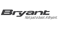 The logo for Trans Global Auto Logistics's client, the Bryant Boat Company, with slogan, "Not just a boat. A Bryant."