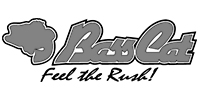 The logo for Trans Global Auto Logistics's BayCat Boats, with the slogan, "Feel the Rush!"