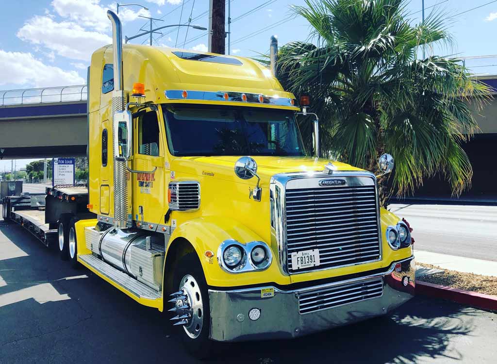 Yellow Trailer on the road